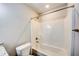 Bathroom with tub shower combo and updated fixtures at 3102 Fairington Village Dr, Lithonia, GA 30038