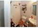 Stylish powder room with decorative accents and modern fixtures at 208 Magnaview Dr, Mcdonough, GA 30253