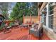 Deck with comfortable seating and a built-in bench for relaxing at 2827 Overlook Ne Trce, Atlanta, GA 30324