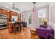 Eat-in kitchen with island seating and hardwood floors at 2827 Overlook Ne Trce, Atlanta, GA 30324