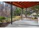 Covered patio provides a shaded outdoor space with wooded views at 2827 Overlook Ne Trce, Atlanta, GA 30324