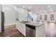 Modern kitchen features a large island with granite countertops at 860 Constellation Dr, Decatur, GA 30033