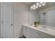 Double vanity bathroom with updated fixtures and ample storage at 591 River Gardens Se Dr, Atlanta, GA 30354