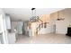 Modern kitchen with gray cabinets and granite countertops at 500 Chimney House Ct, Stone Mountain, GA 30087