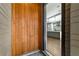 View of kitchen from entry with wood door at 902 Lenox Ne Blvd, Atlanta, GA 30324