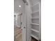 Functional basement closet with shelving for storage at 1841 Bayberry Dr, Atlanta, GA 30311