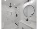 Spa-like bathroom featuring a walk-in shower and floating vanity at 1841 Bayberry Dr, Atlanta, GA 30311