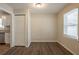 Simple dining area with hardwood flooring and neutral decor at 29 Oak Sw Dr, Atlanta, GA 30354