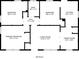 Floor plan showing a 3 bed, 1 bath home with open living spaces at 29 Oak Sw Dr, Atlanta, GA 30354