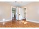 Simple bedroom with hardwood floors and ample closet space at 4471 Gibson Pl, Acworth, GA 30101