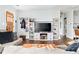 Cozy living room with hardwood floors and built-in shelving at 1618 Athens Sw Ave, Atlanta, GA 30310