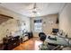 Bright home office with built-in shelving and hardwood floors at 3805 Dogwood Farm Rd, Decatur, GA 30034