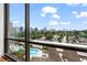 Stunning panoramic city views and community pool from large windows at 270 17Th Nw St # 809, Atlanta, GA 30363