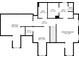 Upstairs floor plan with primary bedroom, two additional bedrooms, and two bathrooms at 56 Veranda Walk, Dallas, GA 30157