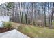 Private backyard with wooded view and patio at 6977 Gallant Se Cir # 8, Mableton, GA 30126