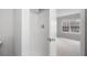 Bathroom with shower stall and view of carpeted bedroom at 6977 Gallant Se Cir # 8, Mableton, GA 30126