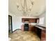Eat-in kitchen with dark brown cabinets and tiled floors at 1188 To Lani Path, Stone Mountain, GA 30083