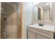 Basement bathroom with shower and vanity at 630 Darlington Commons Ne Ct, Atlanta, GA 30305