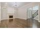 Spacious living room with hardwood floors, fireplace and views to entry at 630 Darlington Commons Ne Ct, Atlanta, GA 30305