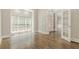 Bright office features hardwood floors, built-in shelving, and French doors at 630 Darlington Commons Ne Ct, Atlanta, GA 30305