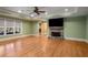 Spacious basement with fireplace and hardwood floors at 2760 Veltre Sw Ter, Atlanta, GA 30311