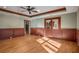 Finished basement room with hardwood floors and French doors at 2760 Veltre Sw Ter, Atlanta, GA 30311