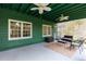 Covered patio with ceiling fans and a view of the backyard at 3799 Halisport Nw Ln, Kennesaw, GA 30152