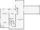 Basement floor plan with finished and unfinished areas at 3799 Halisport Nw Ln, Kennesaw, GA 30152