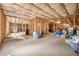 Unfinished basement with framing and storage at 4016 Matty Ne Dr, Marietta, GA 30066