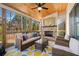 Relaxing screened porch with fireplace and comfortable seating at 4016 Matty Ne Dr, Marietta, GA 30066