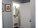 Updated bathroom with a modern vanity and a frameless shower at 2185 Fairfield St, Smyrna, GA 30080