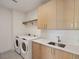 Bright laundry room with modern washer, dryer, and ample cabinetry at 2425 Peachtree Ne Rd # 701, Atlanta, GA 30305