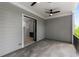 Covered porch with tile floor, ceiling fan, and access to the living room at 628 Robinson Se Ave # B, Atlanta, GA 30312