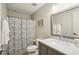 Clean bathroom with marble countertop and gray vanity at 3235 Roswell Ne Rd # 718, Atlanta, GA 30305