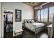 Comfortable bedroom with large closet and exposed brick wall at 3235 Roswell Ne Rd # 718, Atlanta, GA 30305