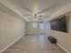 Spacious finished basement with vinyl flooring at 8791 Daerwater Dr, Winston, GA 30187