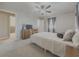 Comfortable bedroom with a queen bed and access to another room at 8791 Daerwater Dr, Winston, GA 30187