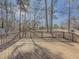Wooden deck overlooking wooded backyard at 8791 Daerwater Dr, Winston, GA 30187