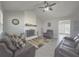 Living room with fireplace and vaulted ceiling at 8791 Daerwater Dr, Winston, GA 30187