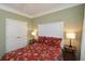 Bedroom with double door closet and view of hallway at 314 Pepperwood Way, Canton, GA 30114