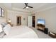 Main bedroom with TV and access to bathroom at 314 Pepperwood Way, Canton, GA 30114