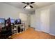 Spacious bedroom with hardwood floors and a home office setup at 510 Coventry Rd # 19A, Decatur, GA 30030