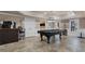 Basement area featuring a pool table, dark wood accents, and neutral walls at 183 Applewood Ln, Acworth, GA 30101