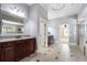 Bathroom featuring double vanity and separate shower/tub at 183 Applewood Ln, Acworth, GA 30101
