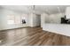 Bright living space with hardwood floors, recessed lighting, and a view into the kitchen at 3599 Brycewood Dr, Decatur, GA 30034