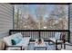 Balcony with comfortable seating, view to yard at 3204 Woodrow Ne Way, Atlanta, GA 30319