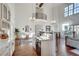 Modern living space featuring a balcony and high ceilings, creating an airy atmosphere at 3204 Woodrow Ne Way, Atlanta, GA 30319