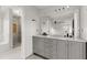 Modern bathroom with double vanity and marble countertop at 1489 New Hope Rd, Locust Grove, GA 30248