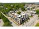 Aerial view of modern townhomes showcasing architectural design, balconies, and streetscape at 105 Georgia Se Ave # 5, Atlanta, GA 30312