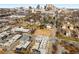 Aerial view of townhomes with city skyline in background at 105 Georgia Se Ave # 5, Atlanta, GA 30312